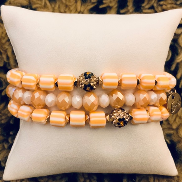 Erimish Bracelets Three Brand New Condition “Jungle Tropics” Stackable Stretch - Picture 2 of 6